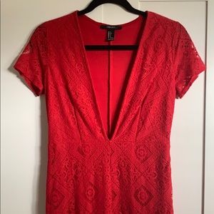 Beautiful red lace maxi dress